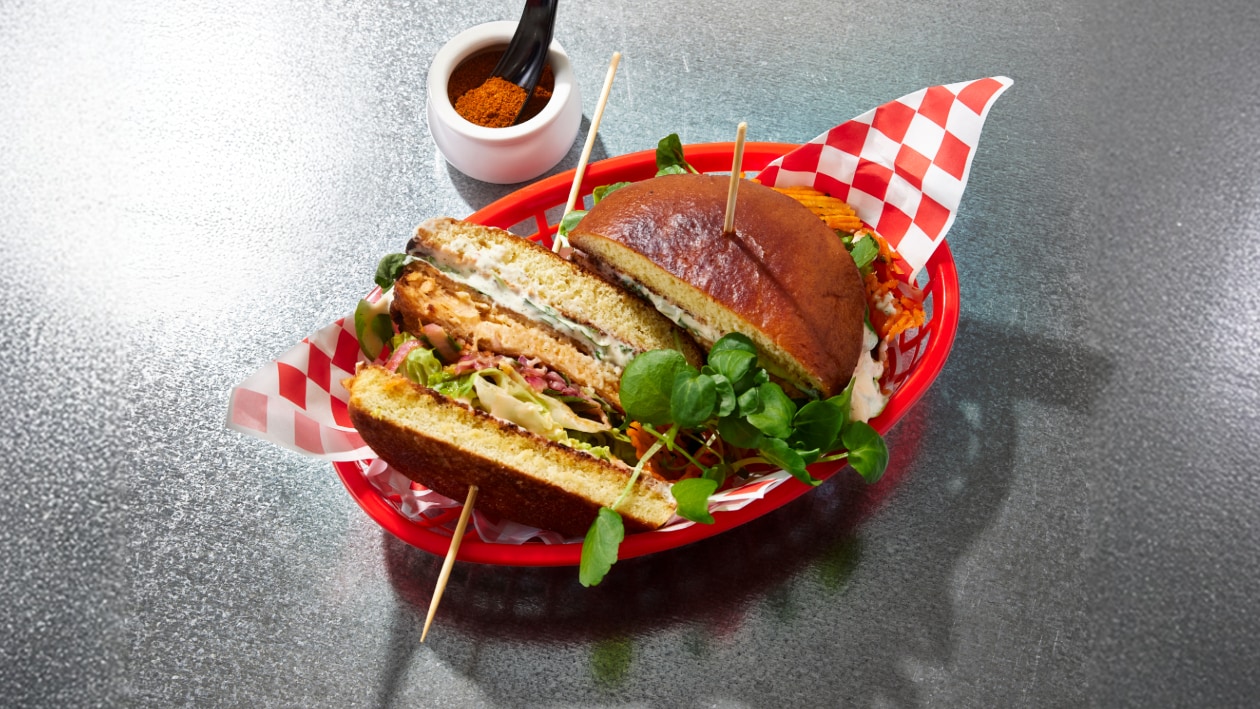 Indisk-inspireret slider med skaldyr